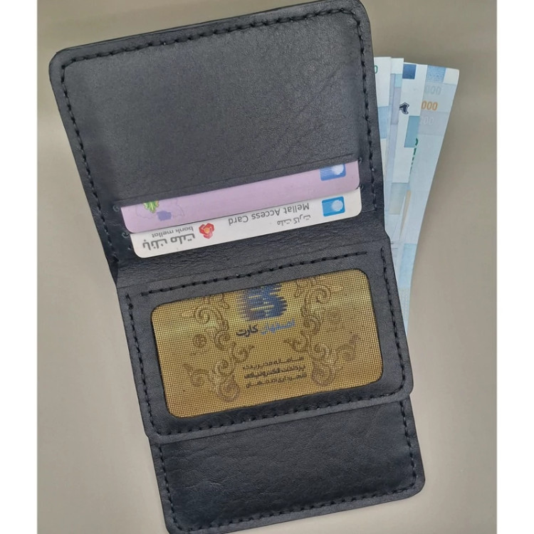 کیف پول جیبی چرم طبیعی مدل سه لت