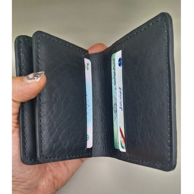 کیف پول جیبی چرم طبیعی مدل سه لت